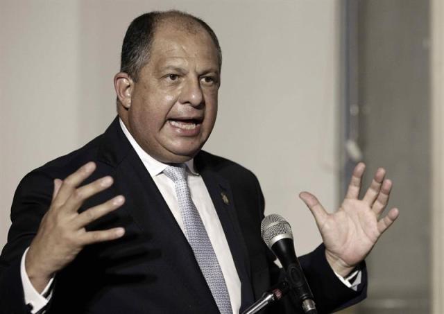 El presidente de Costa Rica, Luis Guillermo Solís