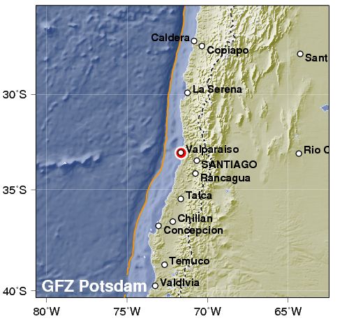 Sismos de 6 y 5,8 sacuden la zona central de Chile