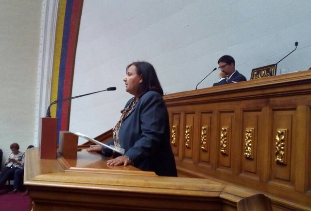 Dinorah Figuera, diputada de PJ ante la AN / Foto @AsambleaVE 