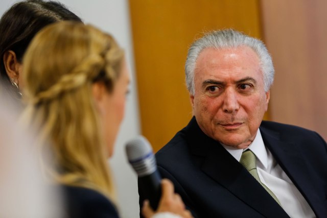 Michel Temer, presidente de la República Federativa de Brasil, se pronunció luego de su reunión con la activista de derechos humanos venezolana, Lilian Tintori. Fotos: Marcos Corrêa/ PR