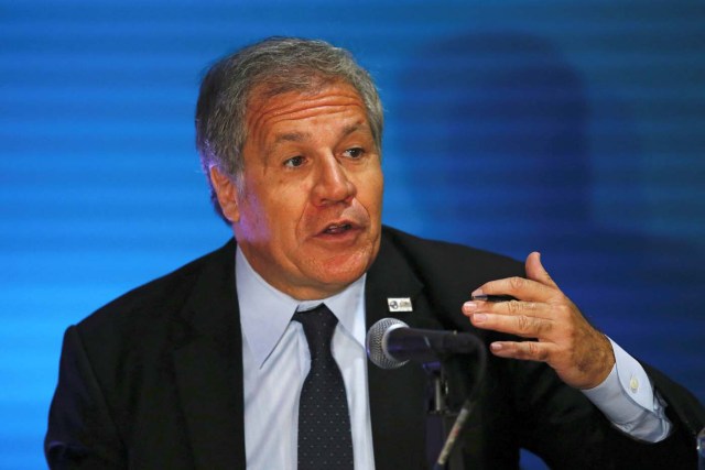 Organization of American States (OAS) Secretary General Luis Almagro holds a news conference ahead of the OAS 47th General Assembly in Cancun, Mexico June 19, 2017. REUTERS/Carlos Jasso