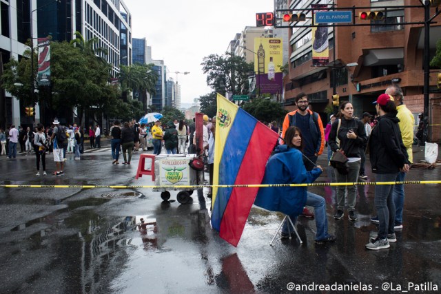 Sociedad civil en el trancazo de este miércoles en Caracas. Foto/Lapatilla