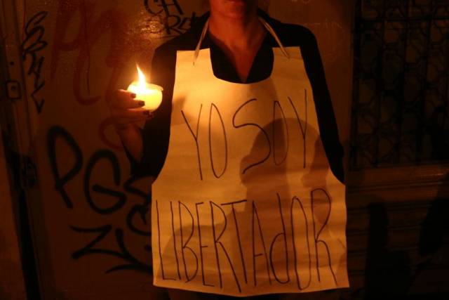 Caraqueños realizaron vigilia en honor a Neomar Lander. Foto: Will Jiménez. 