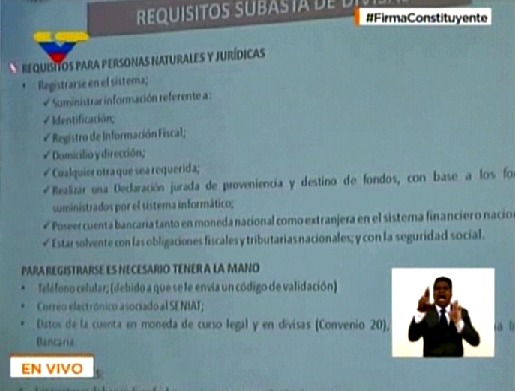 Foto: Requisitos subasta de divisas del Dicom / VTV