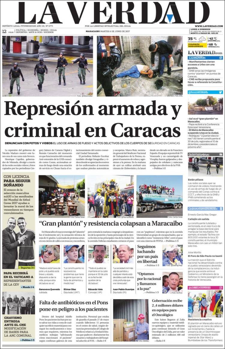 Portadas de este martes 6 de junio de 2017