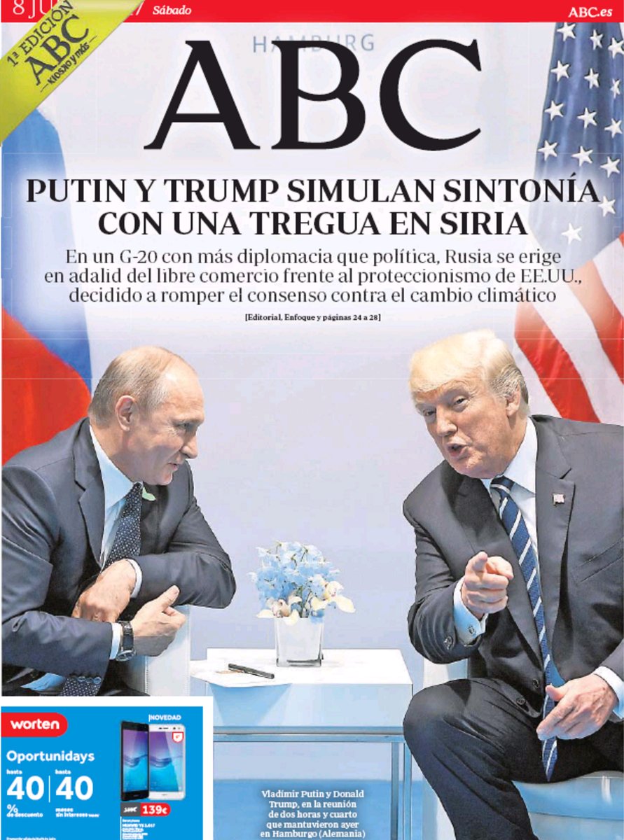 Portadas de la prensa internacional de este sábado 08 de julio de 2017