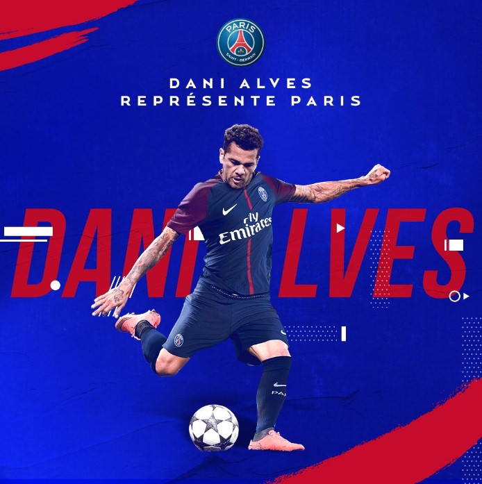 Dani Alves vestirá la camiseta del PSG hasta 2019