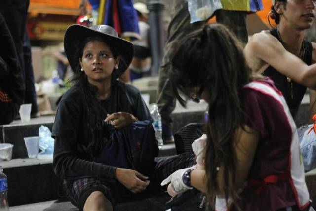 Con los pies maltratados y con Venezuela en el corazón llegaron los gochos libertarios a Caracas Foto: Régulo Gómez / LaPatilla.com