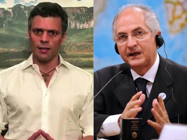 Leopoldo López y Antonio Ledezma. AFP PHOTO / Leopoldo LOPEZ AND EVARISTO SA