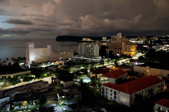 A view of Tumon tourist district at dusk on the island of Guam, a U.S. Pacific Territory, August 13, 2017. REUTERS/Erik De Castro