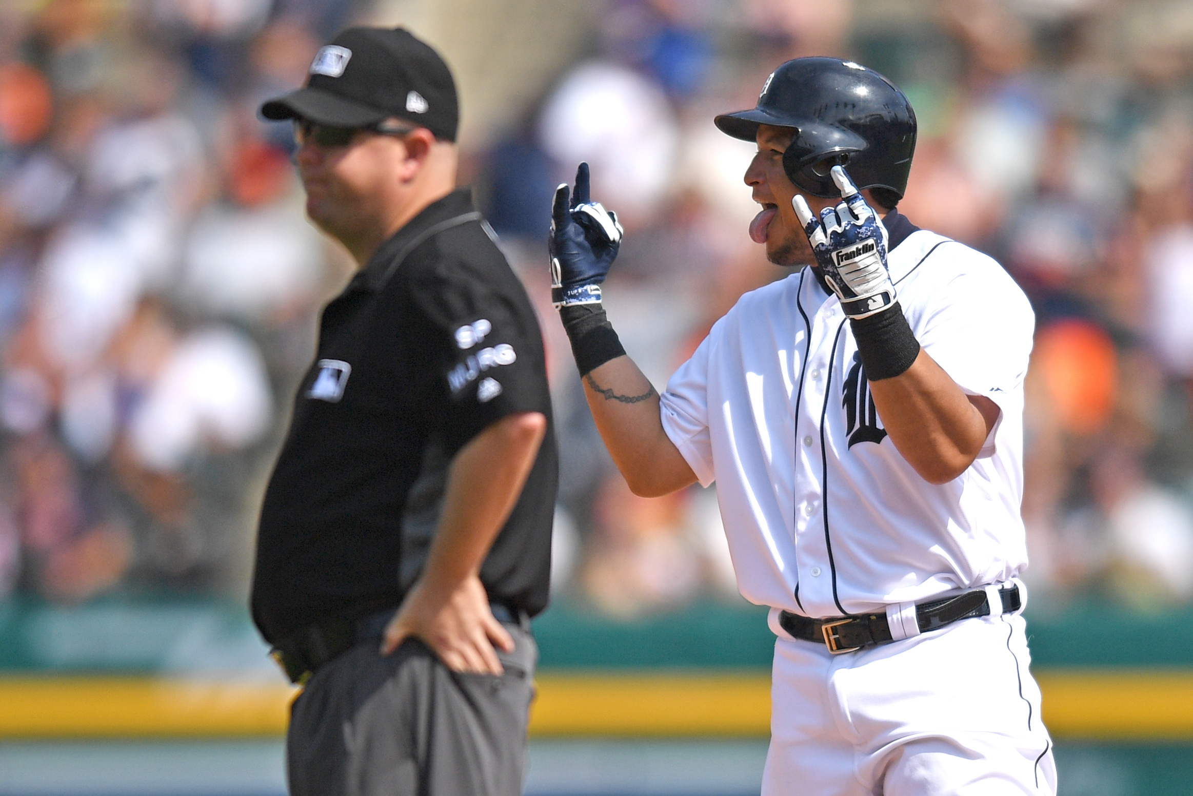 Miguel Cabrera encendió la tángana entre los Tigres y los Yanquis (fotos y video)