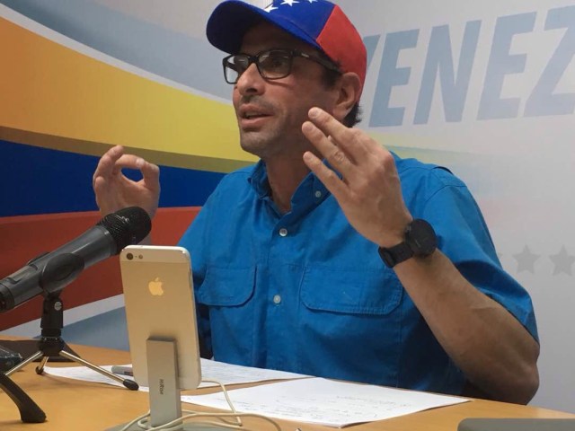 El gobernador de Miranda, Henrique Capriles