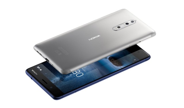 A new Nokia 8 phone is seen in this HMD Global handout picture obtained by Reuters August 16, 2017. HMD Global/Handout via Reuters NO SALES. NO ARCHIVES. THIS IMAGE HAS BEEN SUPPLIED BY A THIRD PARTY