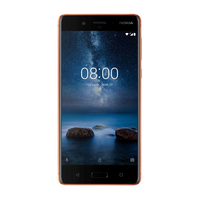 A new Nokia 8 phone is seen in this HMD Global handout picture obtained by Reuters August 16, 2017. HMD Global/Handout via Reuters NO SALES. NO ARCHIVES. THIS IMAGE HAS BEEN SUPPLIED BY A THIRD PARTY