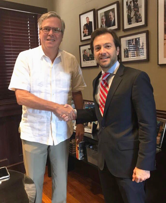 Ramón Muchacho se reunió con Jeb Bush: Rescatar la democracia en Venezuela es prioridad