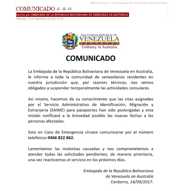 EmbaAusComunicado