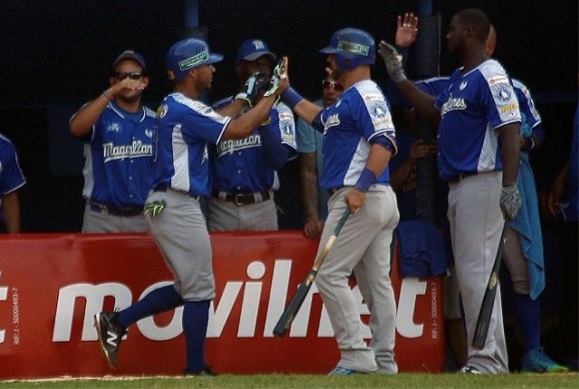 Magallanes se impuso ante Águilas del Zulia // Foto cortesía LVBP