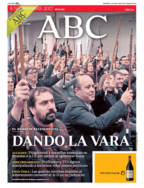 Portadas de la prensa internacional de este miércoles 8 de noviembre 2017