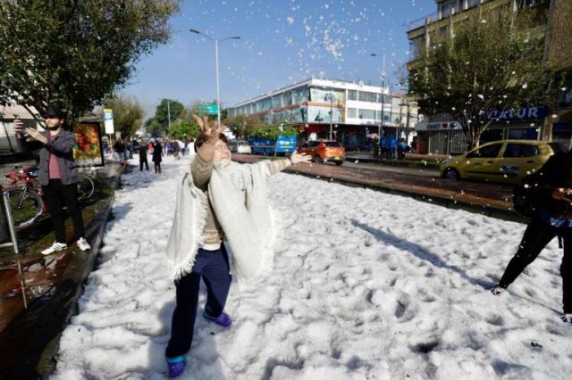 Granizo en Bogotá, Colombia // Foto: Carlos Ortega / EL TIEMPO