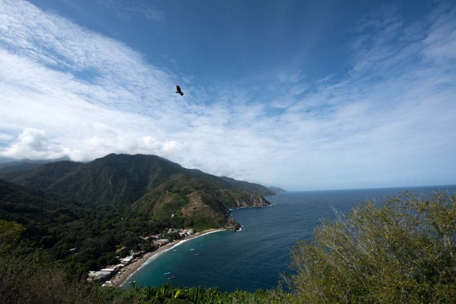 General view of the village of Chichiriviche de la Costa, some 70 km northwest of Caracas, on January 13, 2018. The inhabitants of the village of Chichiriviche de la Costa, which depends on tourism, have come up with an ingenious way to deal with the lack of cash and internet connection. / AFP PHOTO / FEDERICO PARRA