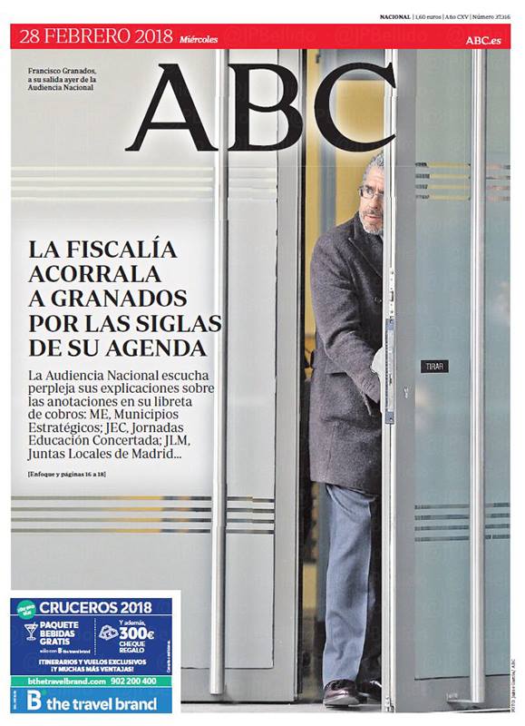 Portadas de la prensa internacional de este miércoles 28 de febrero de 2018