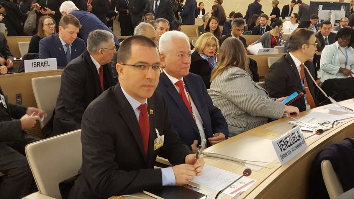 ¡El cinismo! Arreaza participó en Sesión Ordinaria del Consejo de DDHH de la ONU