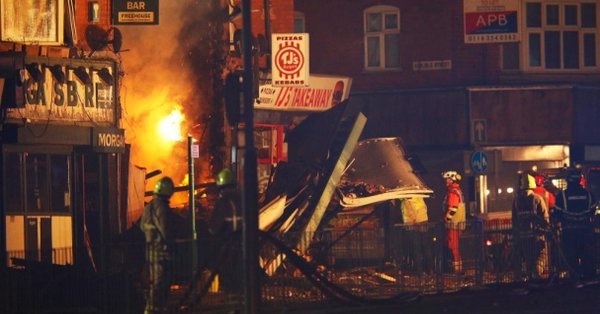 explosión de un edificio en el Reino Unido