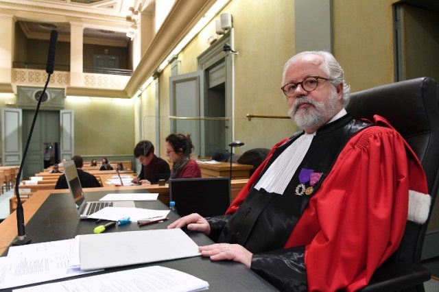 Advocate general Xavier Chavigne poses at the courthouse, on March 19, 2018 in Bordeaux, prior to a hearing of the trial of Ramona Canete, accused of the murder of five of her own new-born babies. The trial of Ramona Canete, 38, who faces life imprisonment if convicted, began in Bordeaux on Monday, almost three years to the day after the bodies were found in the nearby village of Louchats. / AFP PHOTO / MEHDI FEDOUACH / ?The erroneous mention[s] appearing in the metadata of this photo by MEHDI FEDOUACH has been modified in AFP systems in the following manner: [Xavier Chavigne] instead of [Vincent Chavigne]. Please immediately remove the erroneous mention[s] from all your online services and delete it (them) from your servers. If you have been authorized by AFP to distribute it (them) to third parties, please ensure that the same actions are carried out by them. Failure to promptly comply with these instructions will entail liability on your part for any continued or post notification usage. Therefore we thank you very much for all your attention and prompt action. We are sorry for the inconvenience this notification may cause and remain at your disposal for any further information you may require.?