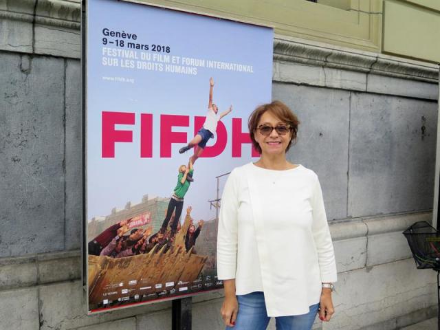 Fotografía facilitada por Ivet Puig de la cineasta francovenezolana, Margarita Cadenas, que presenta el documental "Mujeres del caos venezolano" utiliza el testimonio de cinco mujeres para denunciar "los horrores" que vive la sociedad venezolana, según explió Cadenas en una entrevista con Efe, en la que denunció que su filme "es una versión suave" de lo que ocurre en el país. La directora de cine, se encuentra estos días en Ginebra para participar del Festival de Derechos Humanos, y aseguró que hizo esta película para mostrar al extranjero la realidad "de un país destruido" y para "romper la ley del silencio que existía hasta hace poco sobre lo que pasaba en Venezuela". EFE