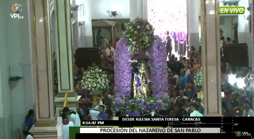 #EnVivo: Inicia procesión del Nazareno de San Pablo en Caracas