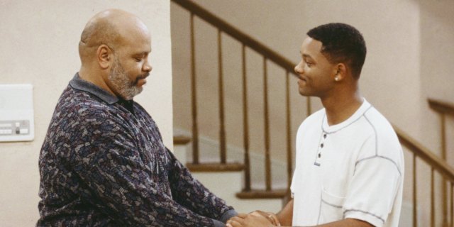 THE FRESH PRINCE OF BEL-AIR -- "I Done: Part 1 & 2" Episode 23 & 24 -- Pictured: (l-r) James Avery as Philip Banks, Will Smith as William 'Will' Smith -- Photo by: Paul Drinkwater/NBCU Photo Bank