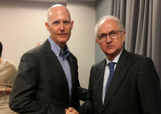 Foto: Antonio ledezma y Rick Scott / Prensa