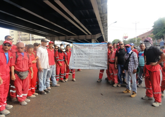 Foto: En Puerto La Cruz, trabajadores petroleros protestaron por reivindicaciones laborales / El Tiempo