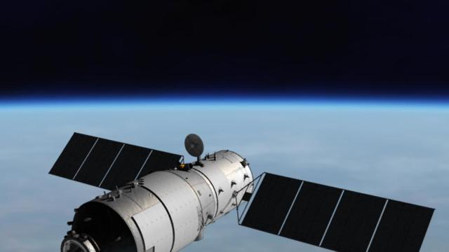 Imagen virtual de la estación espacial china Tiangong-1 (CMSE)