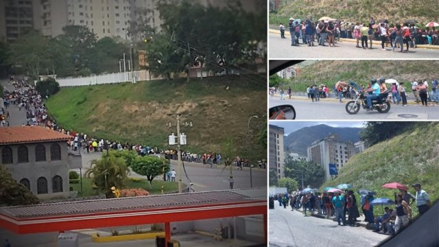 Usuarios reportaron largas colas en los abastos Bicentenario de la ciudad capital para poder comprar productos de primera necesidad. (Foto: La Popular ? @lapopular)