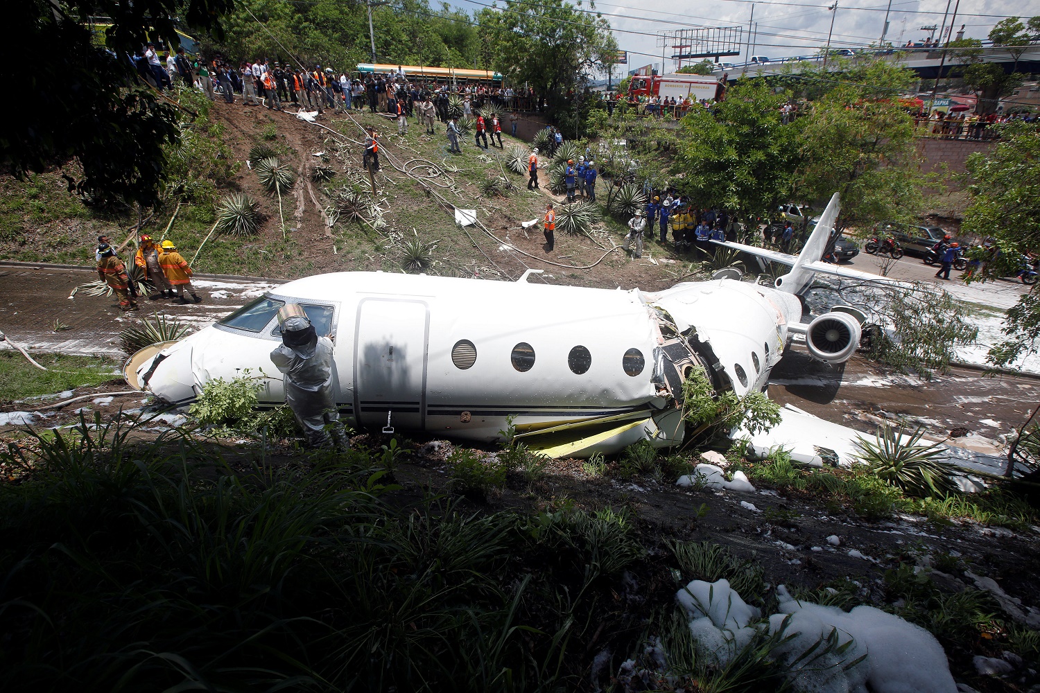 Se accidenta un jet ejecutivo de EEUU en el aeropuerto de la capital hondureña (FOTOS)