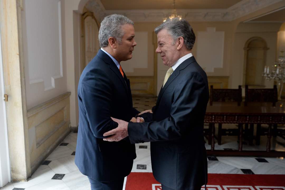 Santos y Duque comienzan primera reunión del proceso de transición