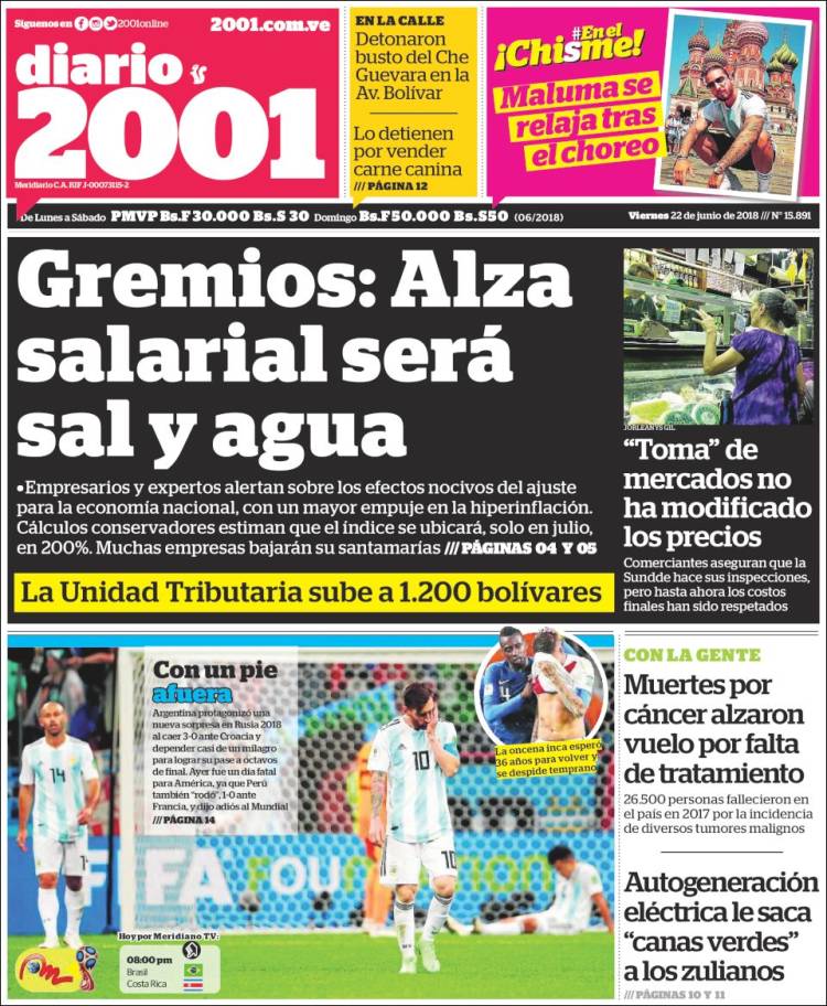 Portadas de este viernes 22 de junio de 2018