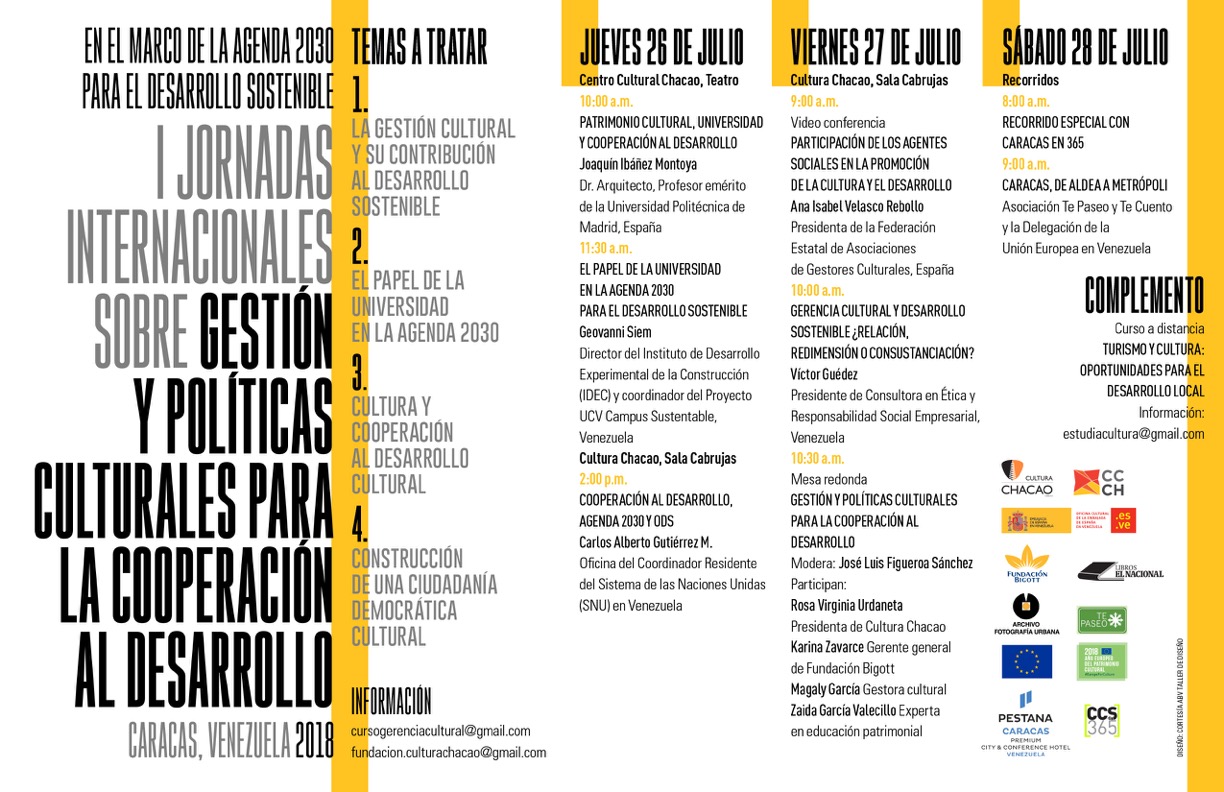 I Jornadas Internacionales sobre Gestión y Políticas Culturales se realizan en Chacao