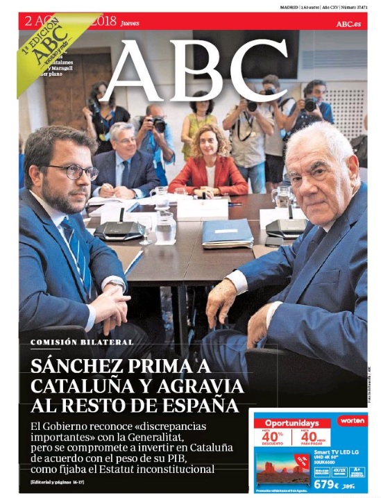 Portadas de la prensa internacional de este jueves 2 de agosto de 2018