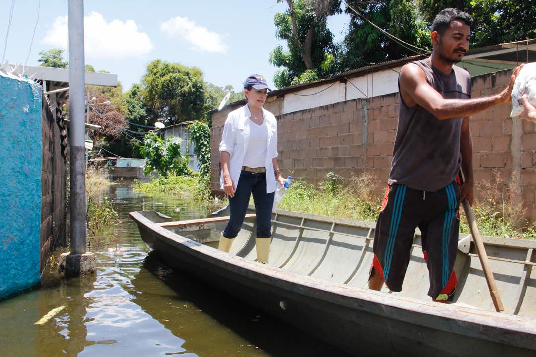 En fotos: María Corina Machado constató graves inundaciones en Bolívar, Anzoátegui y Monagas