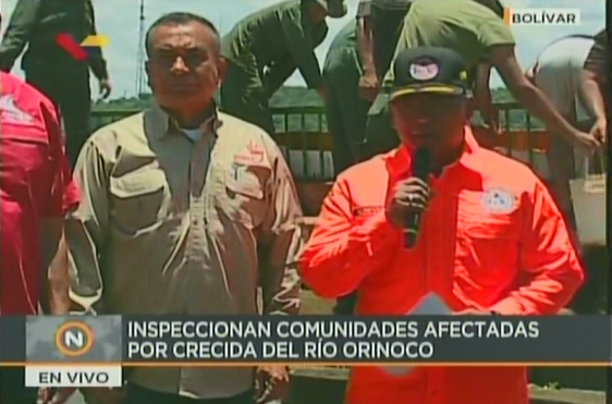 Reverol inspecciona crecida del río Orinoco