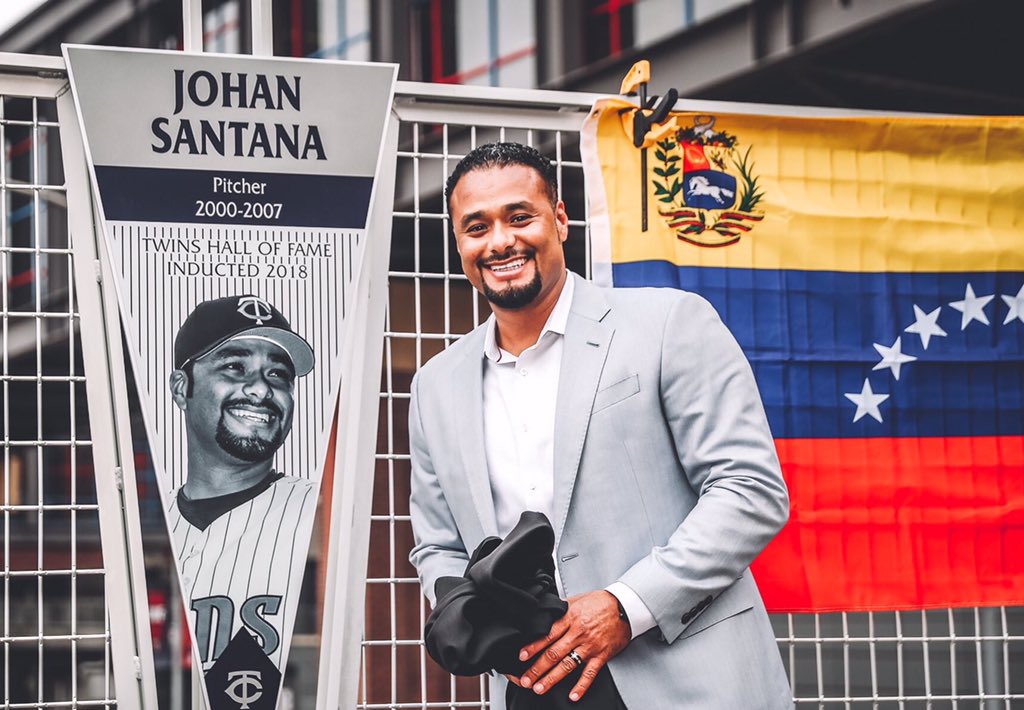 Johan Santana ingresa al Salón de la Fama de los Mellizos de Minnesota (Video)