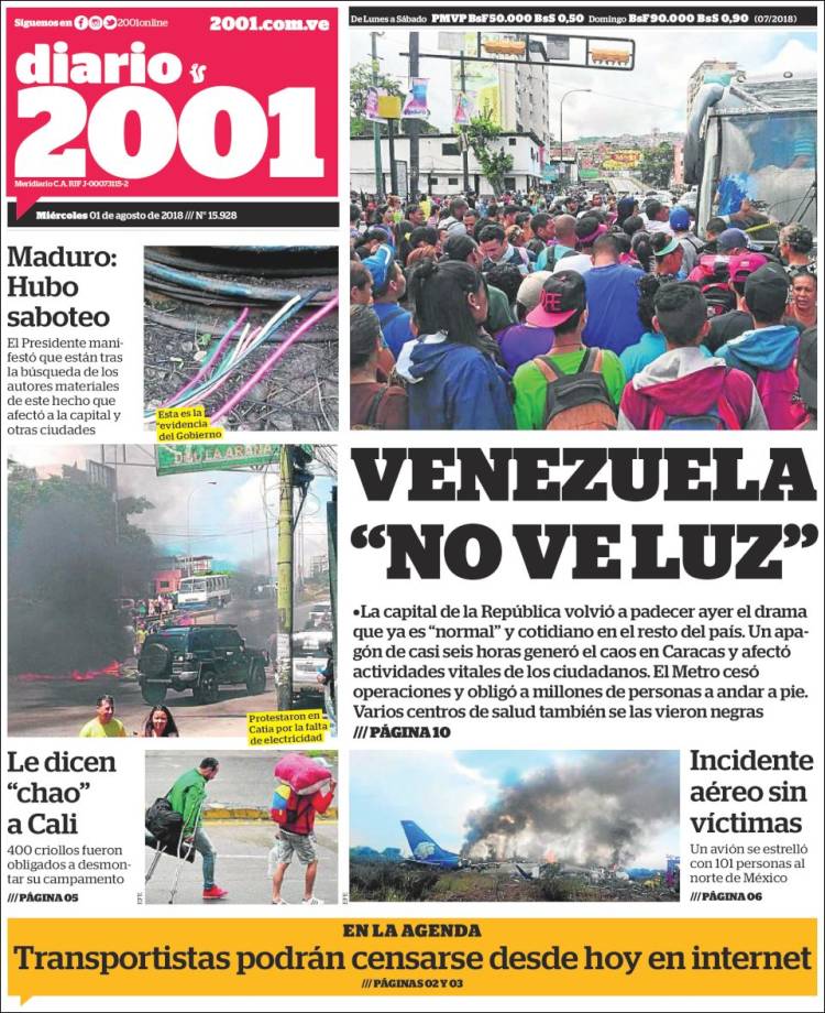 Portadas de este miércoles 1 de agosto de 2018