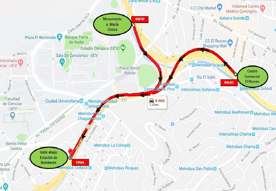 Cerrarán la autopista Valle-Coche y Francisco Fajardo este fin de semana (Mapa)