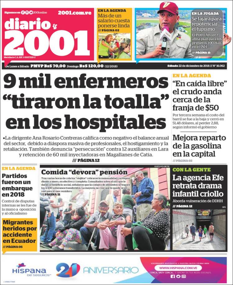 Portadas de este sábado 22 de diciembre de 2018