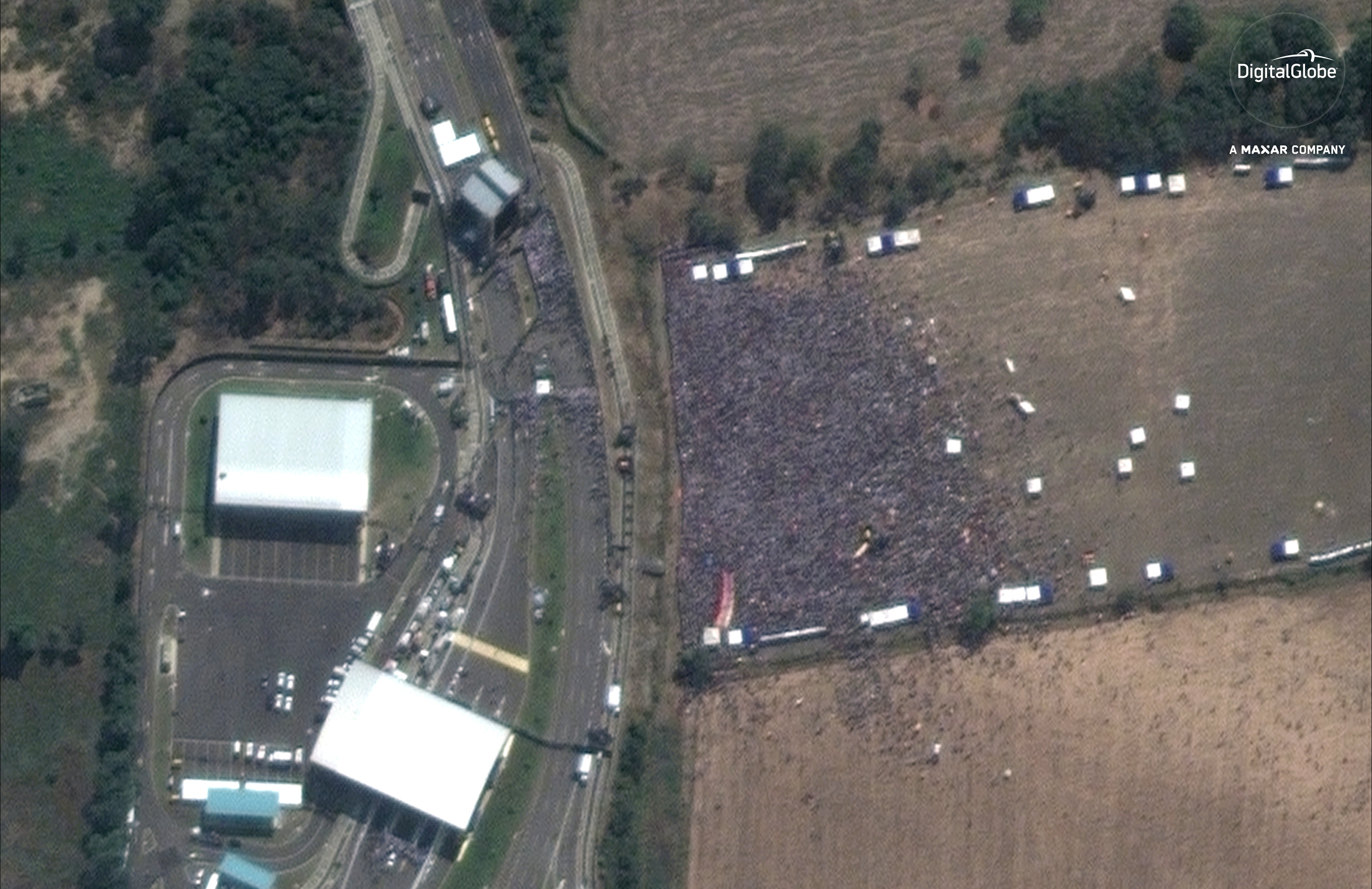 LAS FOTOS satelitales del Venezuela Aid Live