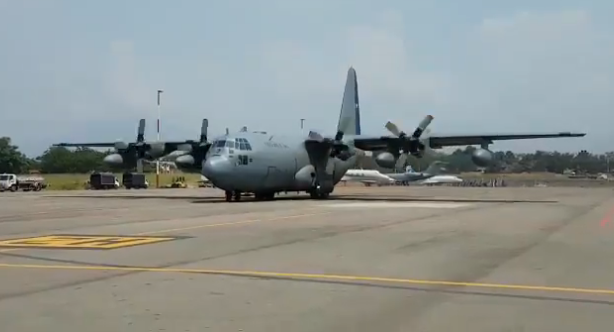 La impresionante llegada del avión “Hércules” de Chile a Cúcuta (VIDEO)