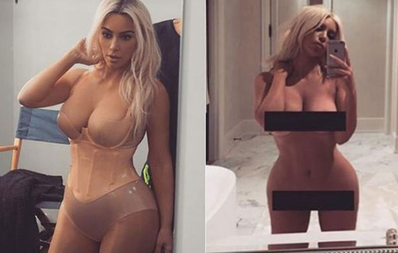 Recopilación: Todas las veces que Kim Kardashian se fotografío desnuda (FOTO)