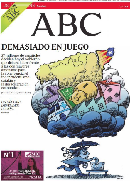 Portadas de la prensa internacional de este domingo 28 de abril de 2019